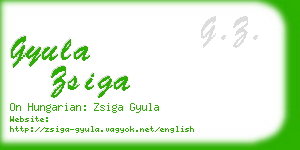 gyula zsiga business card